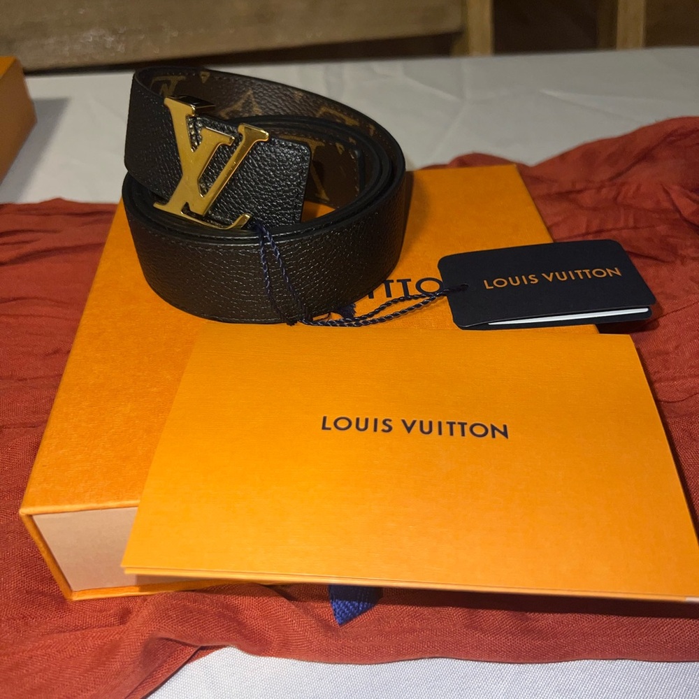 Louis Vuitton Black and Gold Bag with Signature Monogram